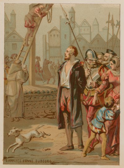 The Execution of Anne du Bourg by French School